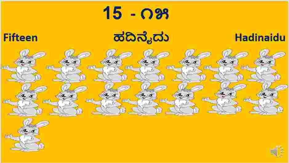 Hadinaidu-Fifteen-Numbers in Kannada