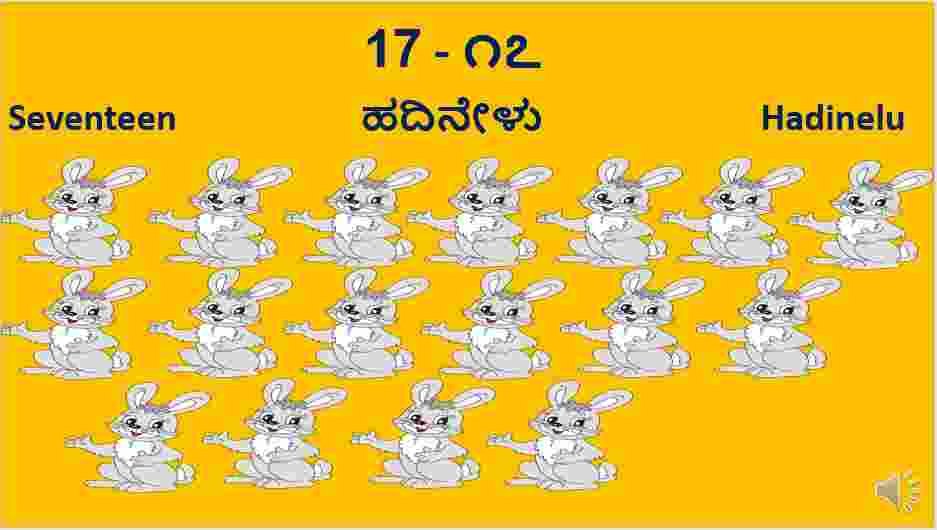 Hadinelu-Seventeen-Numbers in Kannada