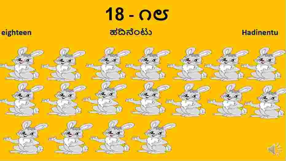 Hadinentu-Eighteen-Numbers in Kannada