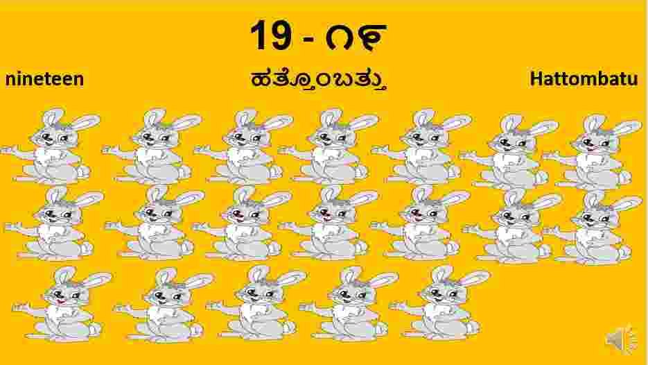Hathombothu-Ninteen-Numbers in Kannada